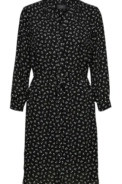 New Selected Jurk Damina black/white