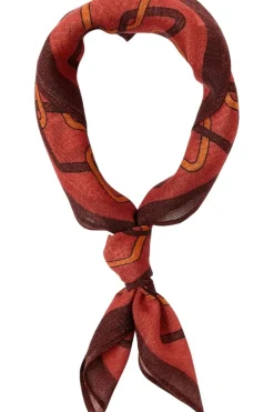 Outlet Selected Sjaal Helmut Lano Bandana Estruscian Red