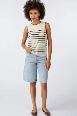 Top Esther Sl Contrast-Selected Fashion