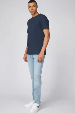 Discount Selected T-Shirt Aspenub Blue Denim