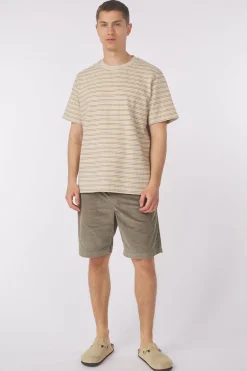 New Selected T-Shirt Eli Seersucker Vetiver