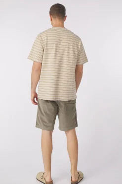 New Selected T-Shirt Eli Seersucker Vetiver