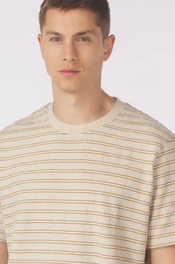 New Selected T-Shirt Eli Seersucker Vetiver