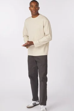 Discount Selected T-Shirt Looseoscar Ls O-Neck Tee Asphalt