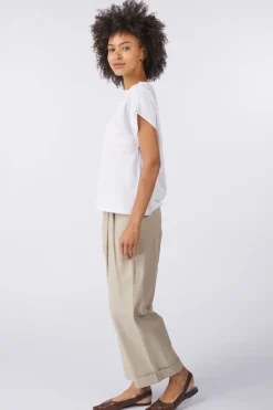 New Selected T-Shirt Mila Bright White