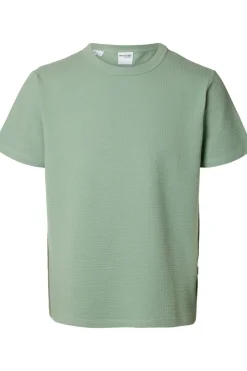 Discount Selected T-Shirt Sander Seersucker Iceberg Green