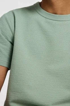 Discount Selected T-Shirt Sander Seersucker Iceberg Green