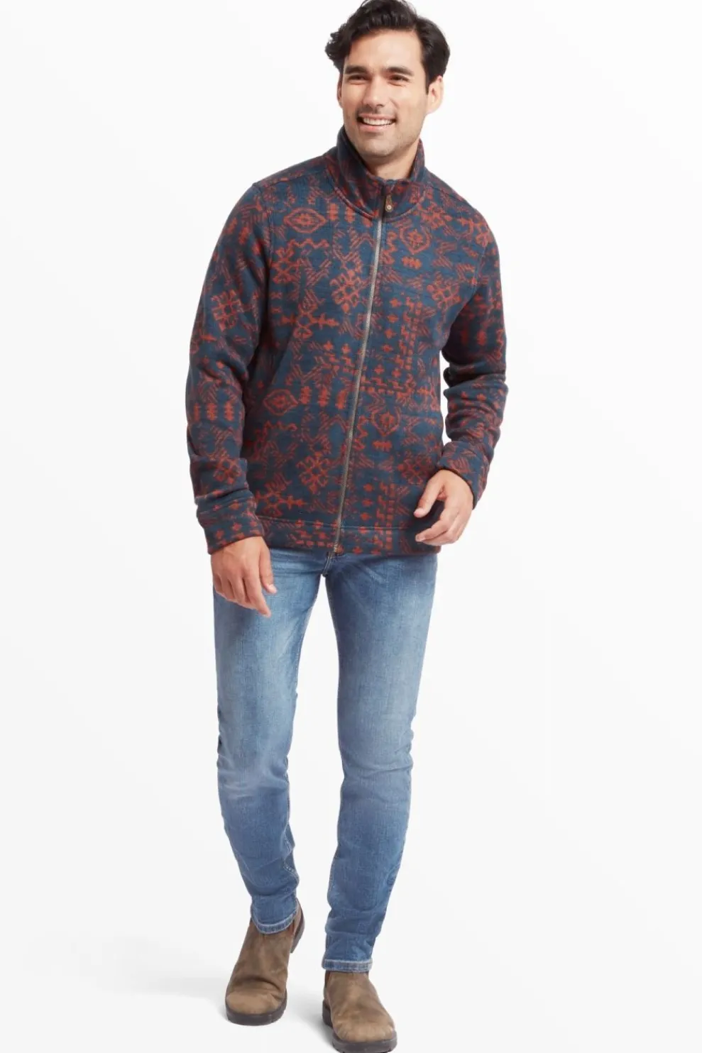 Fleece Bhutan Full Zip Jacket-Sherpa Fashion