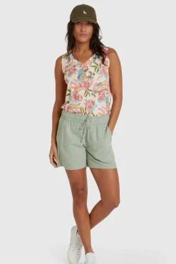 Best Sherpa Top Neha V-Neck Tank Top Rosie Peacock