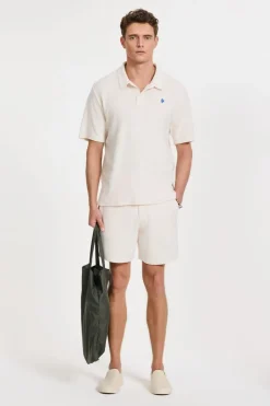 Discount Shiwi T-Shirt Nico Toweling Polo Solid White