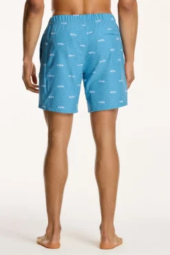 Fashion Shiwi Zwemshort Fish Bone 4-Way Stretch Canadian Blue
