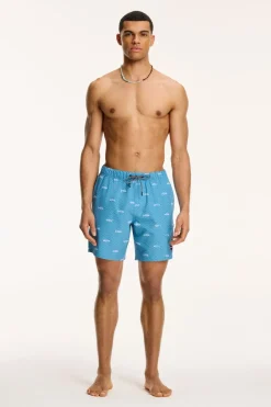 Fashion Shiwi Zwemshort Fish Bone 4-Way Stretch Canadian Blue
