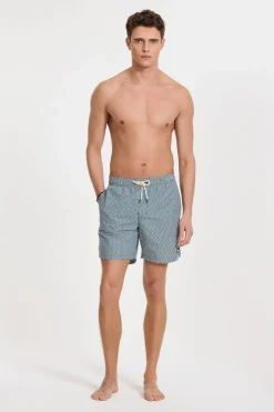 Discount Shiwi Zwemshort Mike 7 Inch Geo Tile Green Leaf Geo Tile