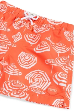 Sale Shiwi Zwemshort Milo 4 Inch Umbrellas Orange Coral Umbrella