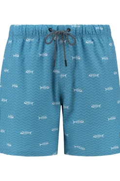 Best Shiwi Zwemshort Swim Shorts Fish Bone 4-Way Stretch Canadian Blue