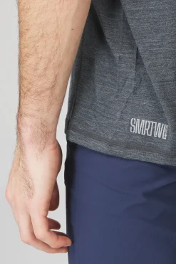 Clearance Smartwool T-Shirt Active Ultralite Ss Charcoal Heather