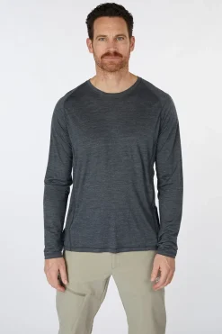 Online Smartwool T-Shirt Active Ultralite Ls Charcoal Heather