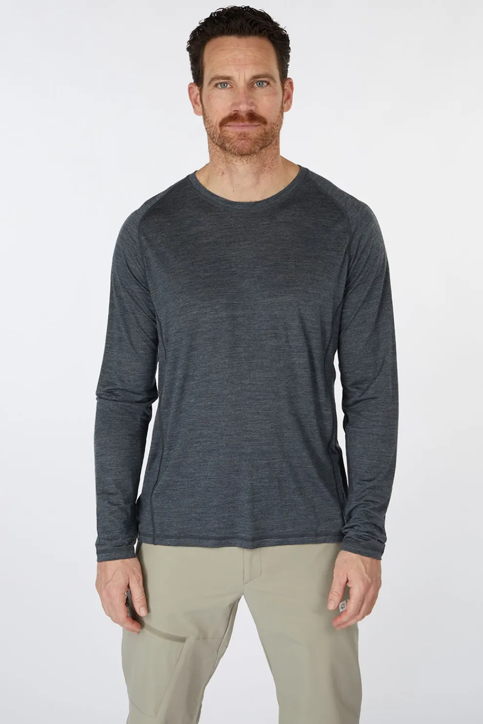 Online Smartwool T-Shirt Active Ultralite Ls Charcoal Heather