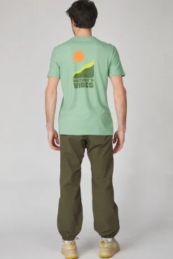 Clearance Smartwool T-Shirt Nature Vibes Ss Honey Dew