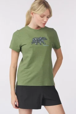 Best Smartwool T-Shirt Women'S Osa Vega Short Sleeve Graphic Te Fern Green