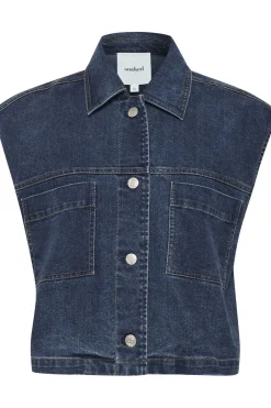 Outlet Soaked in Luxury Blazer Slcalianna Waistcoat Dark Blue Denim