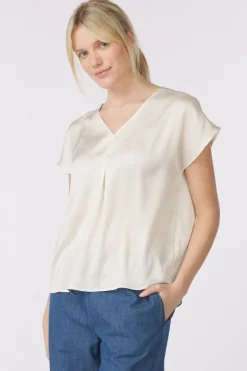 Hot Soaked in Luxury Blouse Sl Ioana Marija Medium Blue Denim