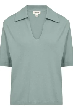 Hot Soaked in Luxury Polo Slspina Medium Blue Denim