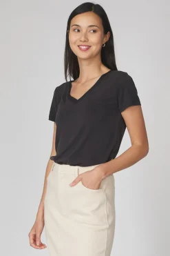 New Soaked in Luxury Sl Coloumbine V-Neck Black