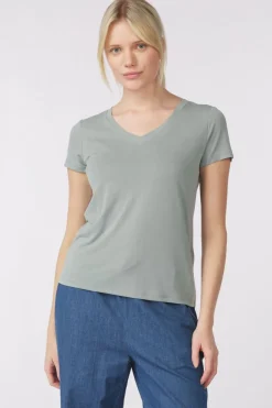 Outlet Soaked in Luxury Sl Coloumbine V-Neck Medium Blue Denim