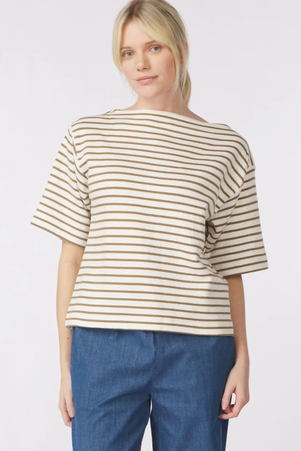 Outlet Soaked in Luxury T-Shirt Slingina Medium Blue Denim