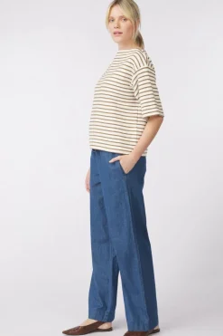 Outlet Soaked in Luxury T-Shirt Slingina Medium Blue Denim