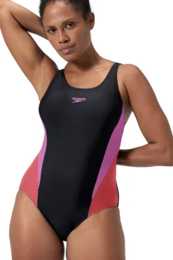 Hot Speedo Badpak Eco Colourblock 2.0 Bla/Blu Neon Violet