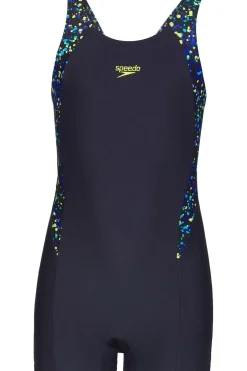 New Speedo Badpak Eco Printed Panel Legsuit dark blue