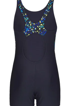 New Speedo Badpak Eco Printed Panel Legsuit dark blue