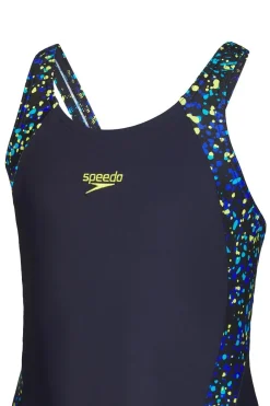 New Speedo Badpak Eco Printed Panel Legsuit dark blue