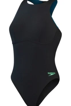 Online Speedo Badpak Eco+M Racer Zip Bra Swimsuit Bla