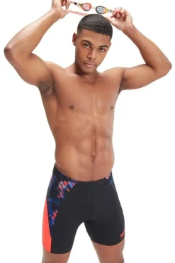 Outlet Speedo Zwemshort Eco+ Splice Mid Jam black/orange
