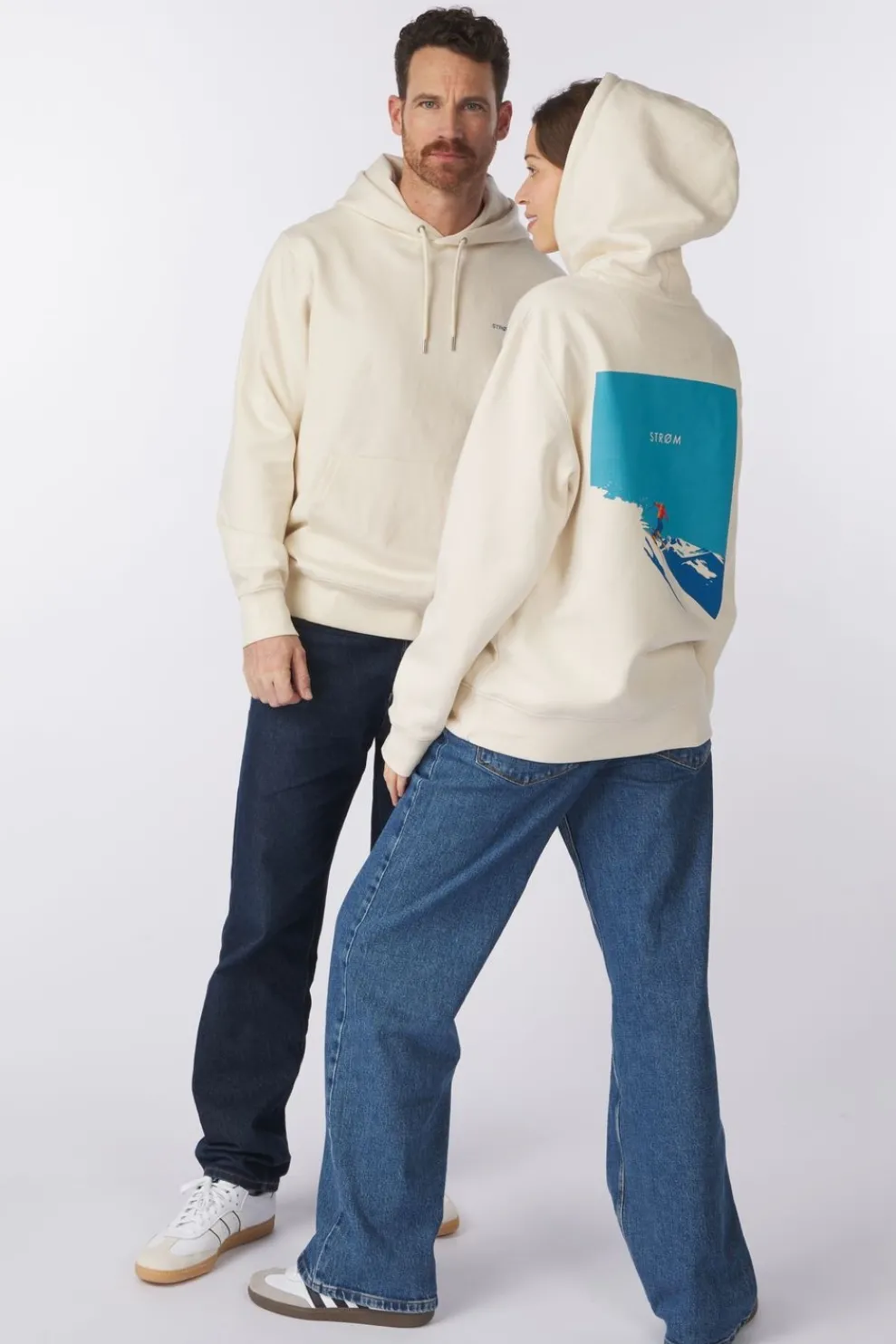 Clearance STRØM Trui Hd Ski Jump Natural Raw