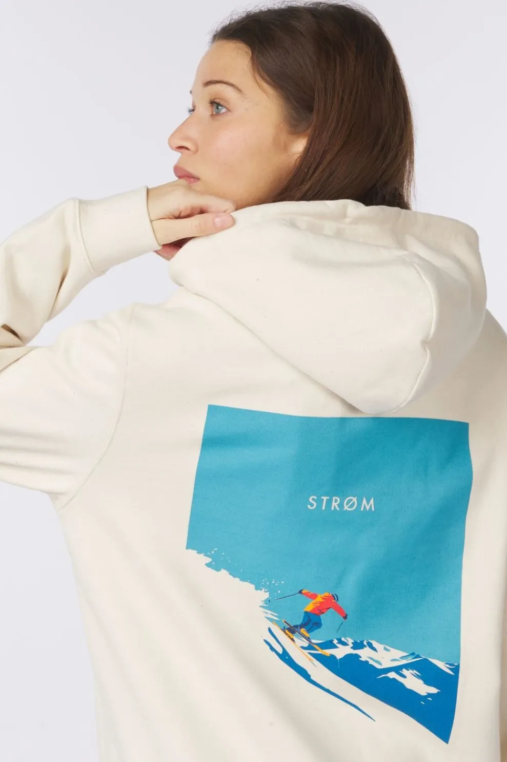 Clearance STRØM Trui Hd Ski Jump Natural Raw