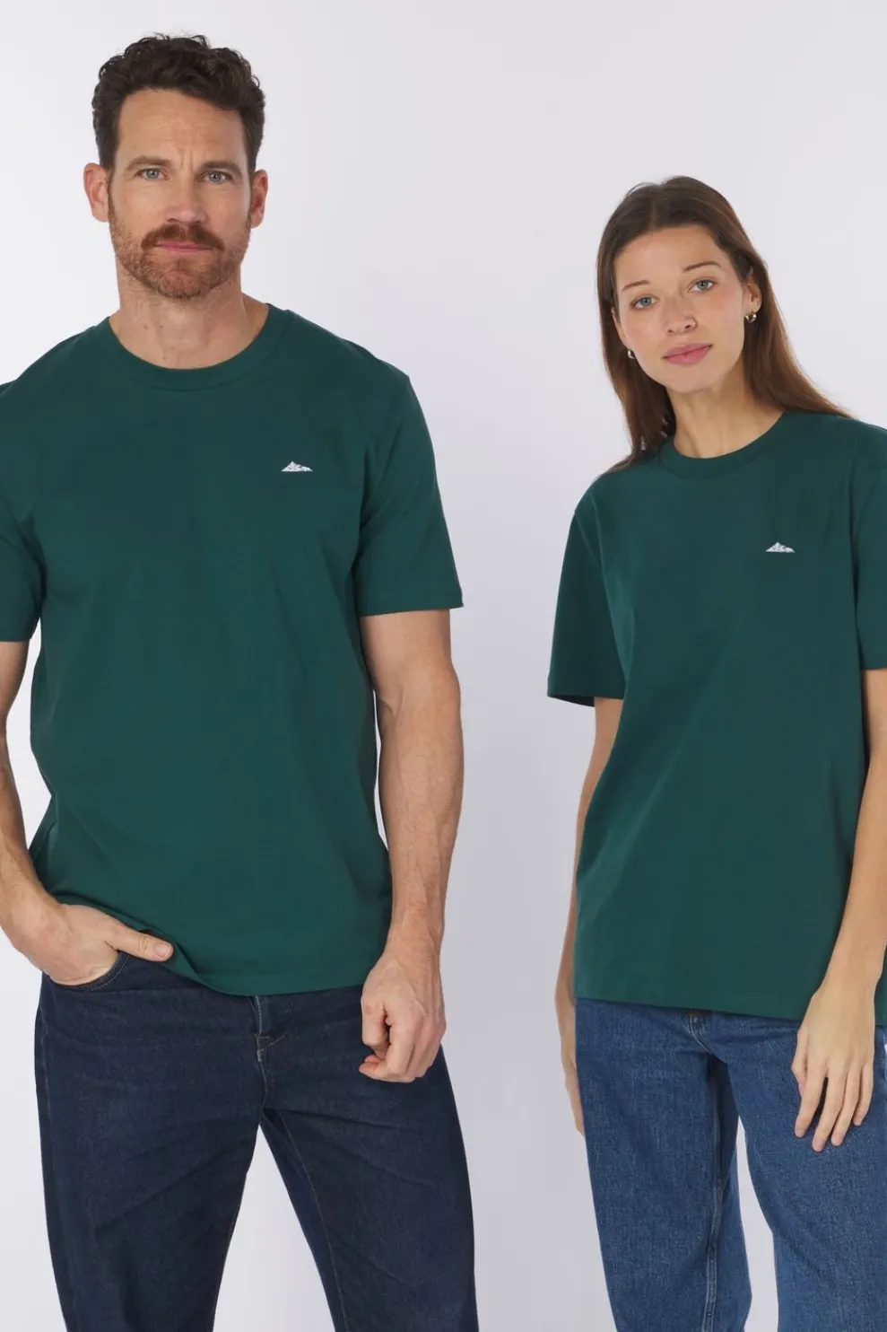 Discount STRØM T-Shirt Snowy Mountain Glaced Green