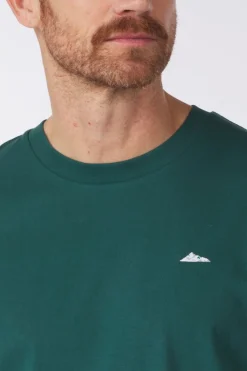 Discount STRØM T-Shirt Snowy Mountain Glaced Green