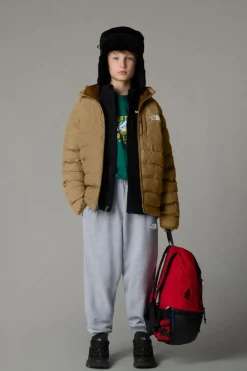 Clearance The North Face Donsjas B Reversible Perrito Hooded Jacket Khaki Stone