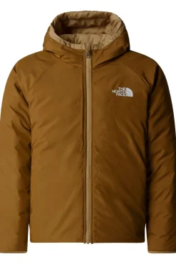 Clearance The North Face Donsjas B Reversible Perrito Hooded Jacket Khaki Stone