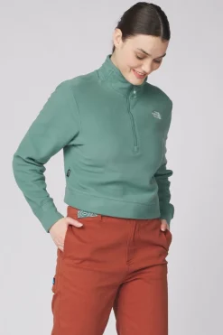 Outlet The North Face Fleece 100 Glacier Half Zip Dark Sage