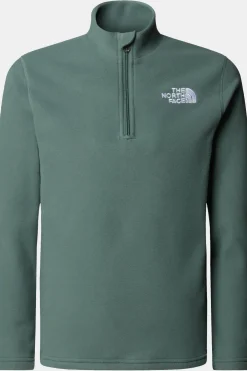 Online The North Face Fleece Teen Glacier 1/4 Zip Pullover dark green