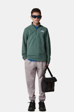 Online The North Face Fleece Teen Glacier 1/4 Zip Pullover dark green