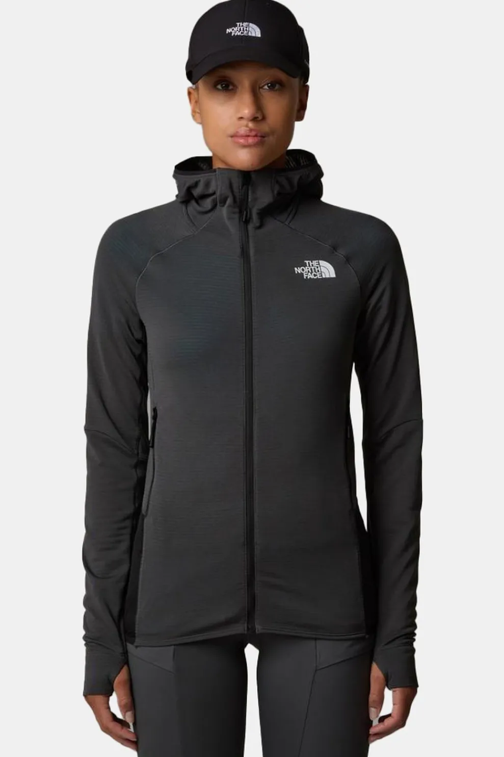 Fashion The North Face Fleece W Bolt Polartec Hoodie dark grey/black