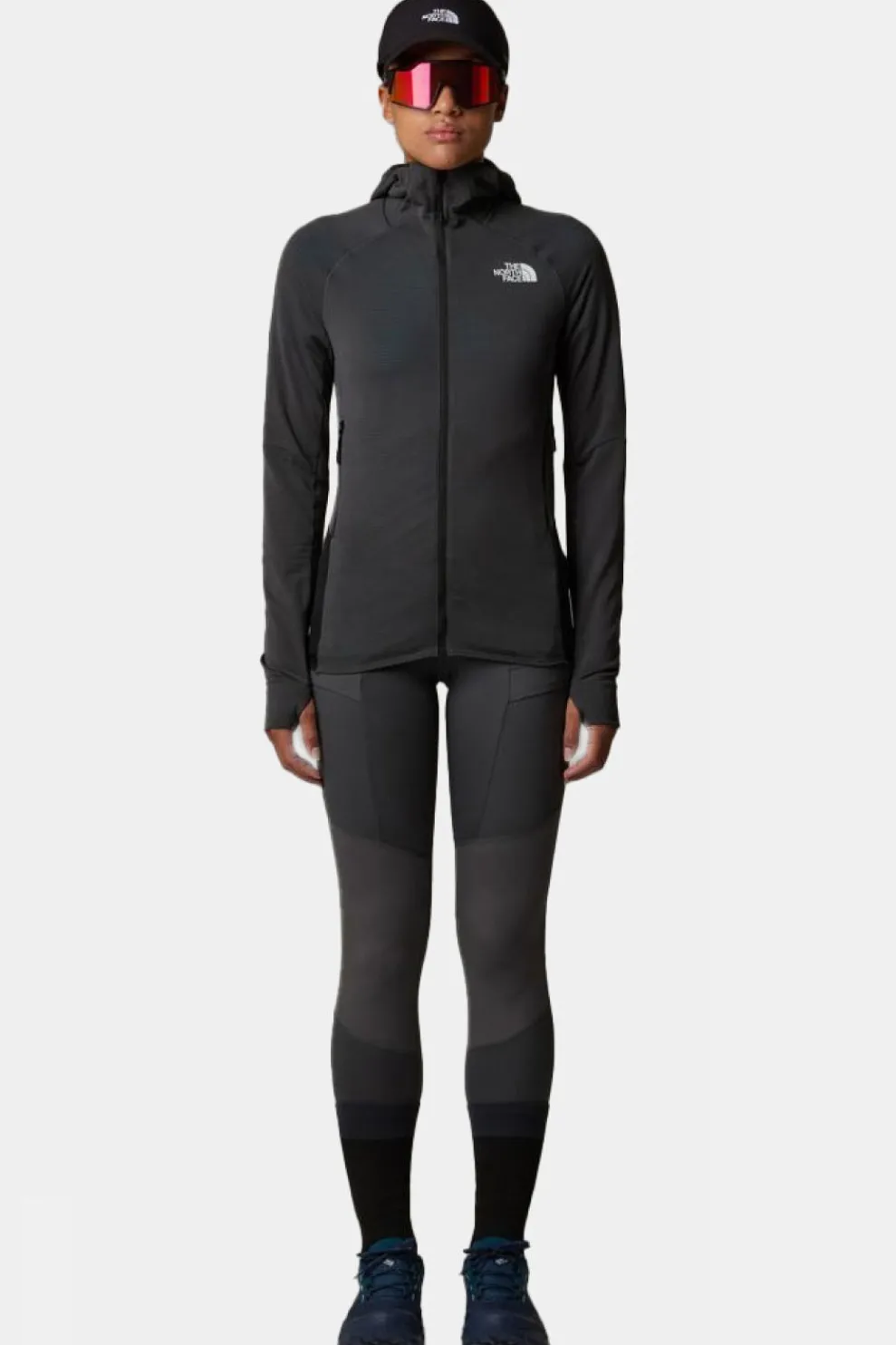 Fashion The North Face Fleece W Bolt Polartec Hoodie dark grey/black