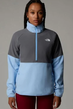 Best The North Face Fleece W Glacier Heavyweight 1/2 Zip Jacket light blue/dark grey