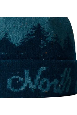Clearance The North Face Muts Cabin Mountainscape Beanie Midnight Petrol/Algae Blue